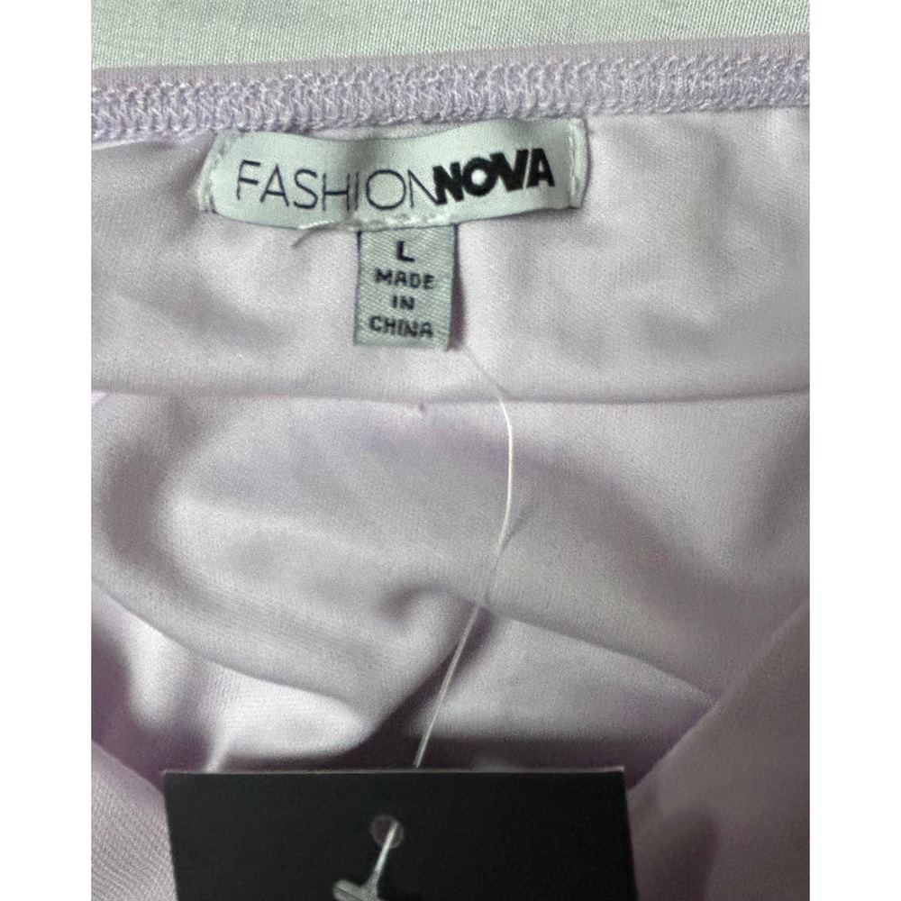 NWT Fashion Nova Your Eyes On Me Top Lavender Ruched Mesh Balloon Sleeve Crop L - Picture 4 of 14